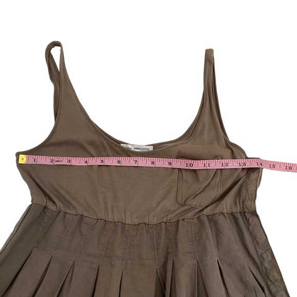 James Perse Khaki Green Linen Blend Pocket Tank Dress, Size 1=S - Picture 8 of 13